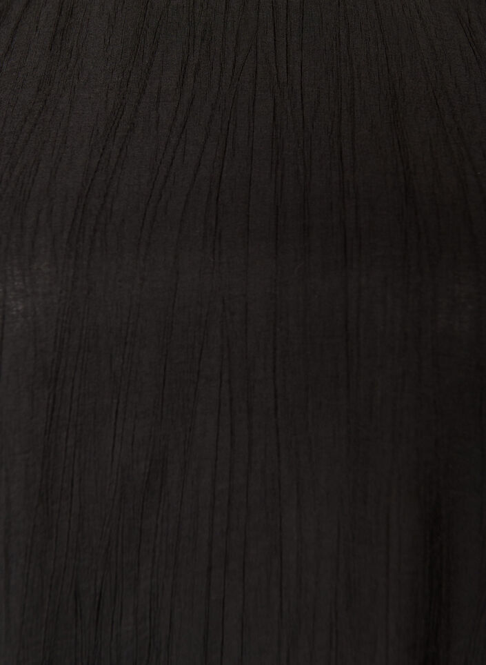 Kurzes Kleid aus Viskose mit Ballon&auml;rmeln, Schwarz, Packshot image number 2