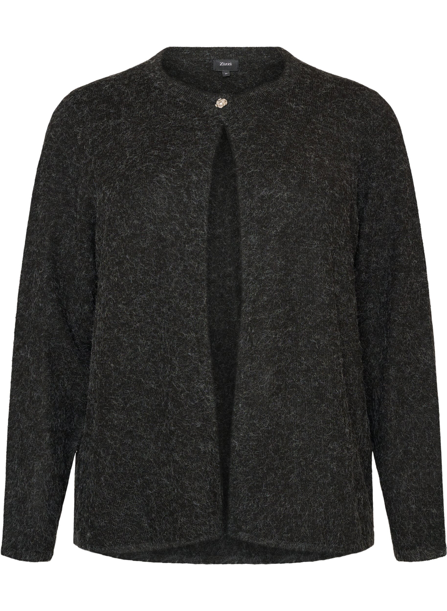 Strickjacke mit Rundhalsausschnitt und Knopfverschluss