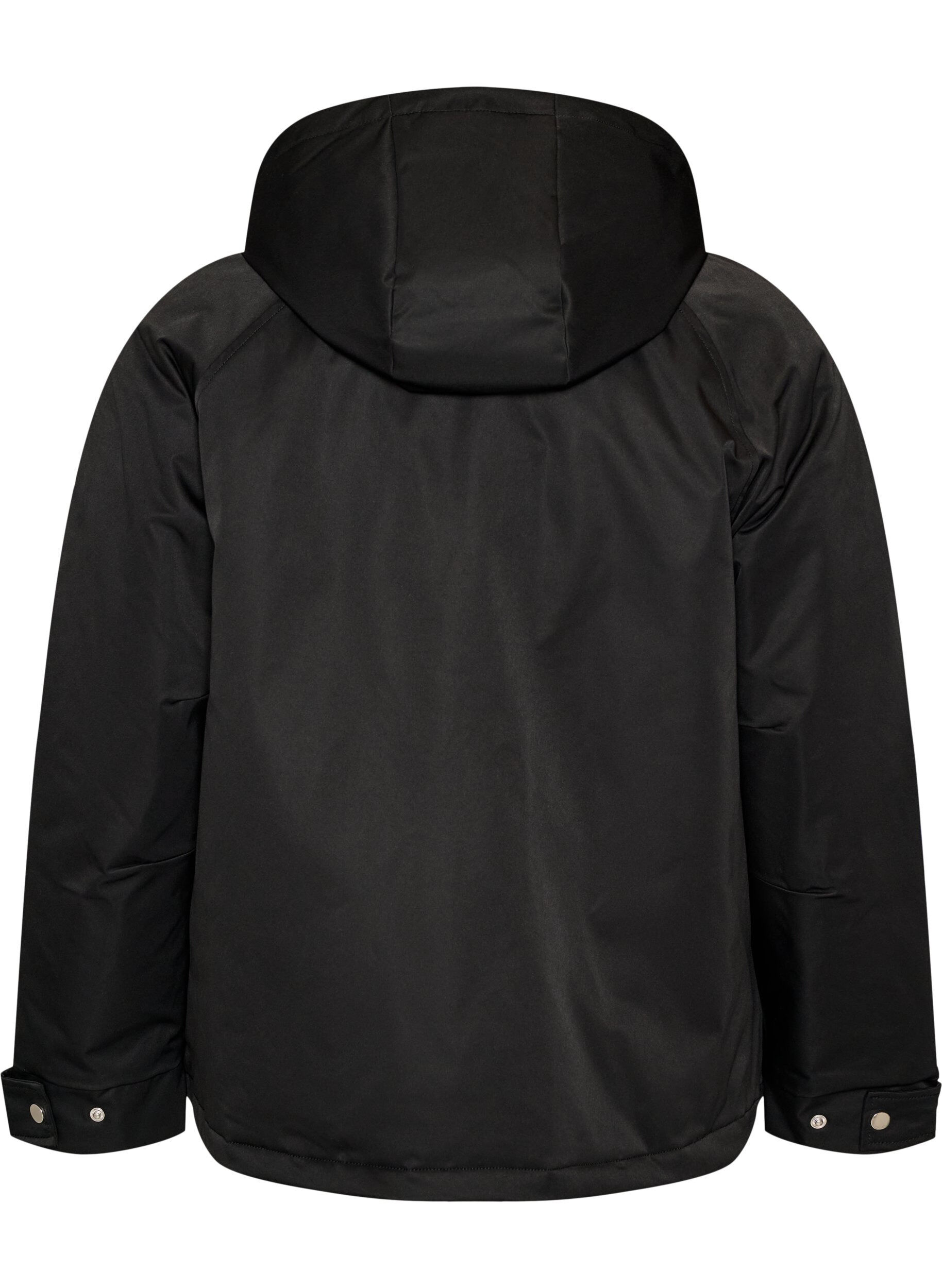 ZizziGepolsterter Parka mit einer abnehmbaren Kapuze, Schwarz, Packshot image number 1