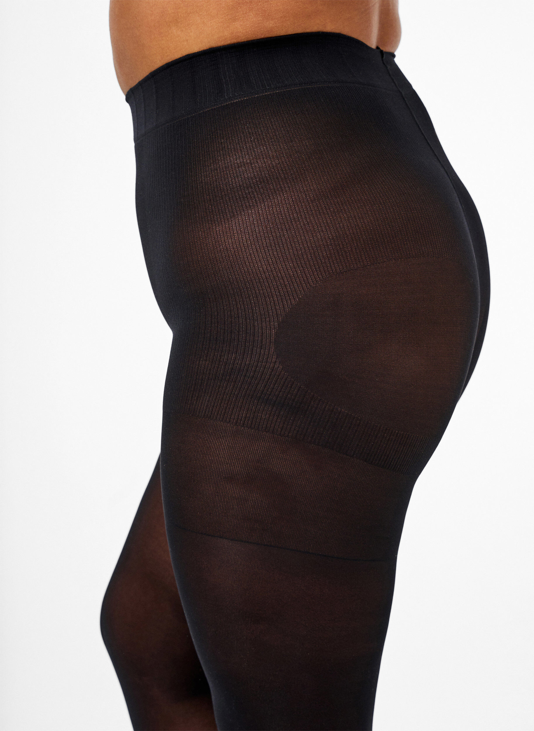 ZizziStrumpfhose 60 Denier mit Push Up und Shape-Effekt, Schwarz, Model image number 1