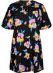 Kleid mit kurzen Puffärmeln und Blumenmuster, Black w. flower AOP, Packshot image number 0