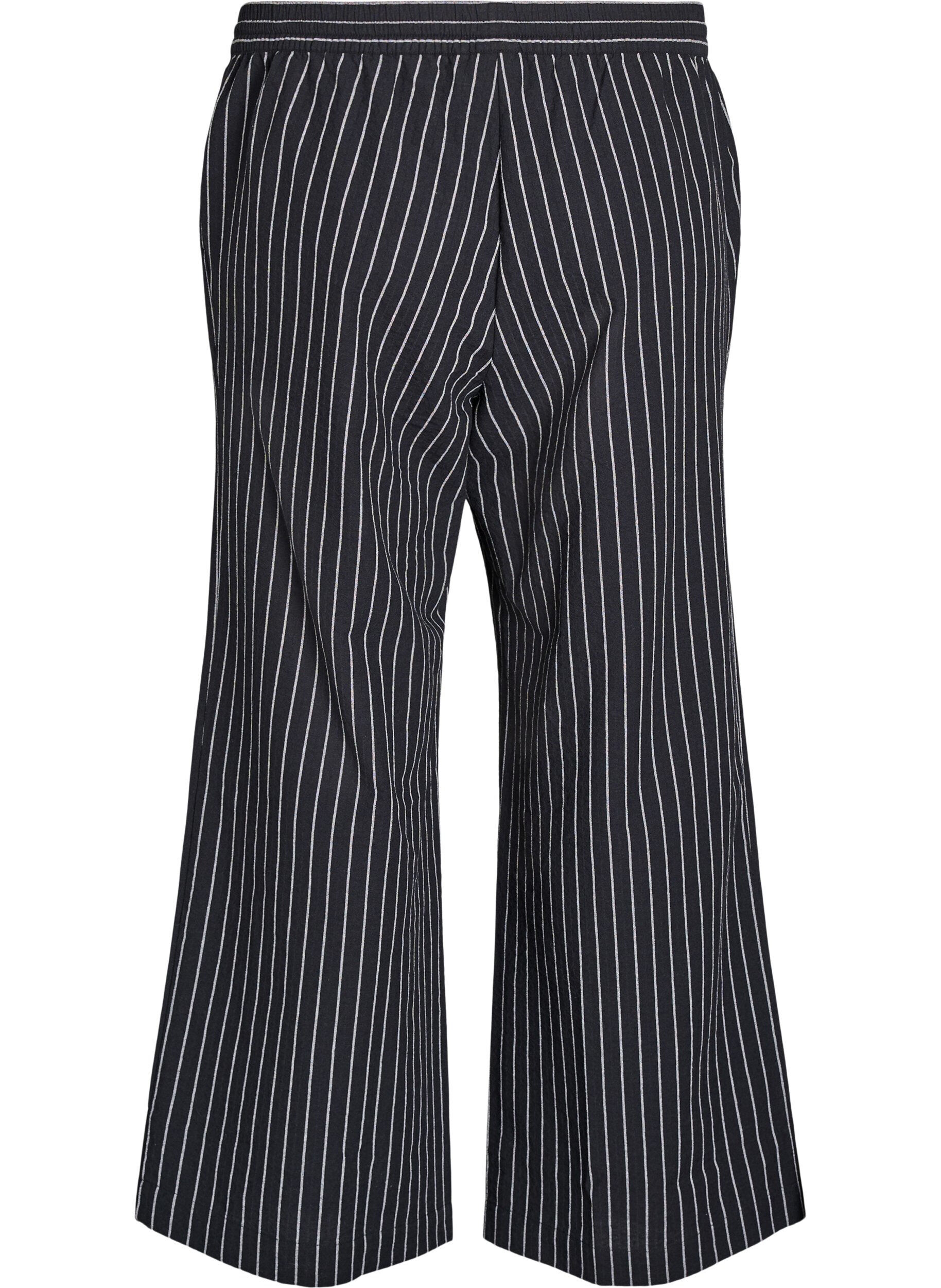 ZizziLockere Hose mit hohem Bund und Taschen, Schwarz, Packshot image number 1