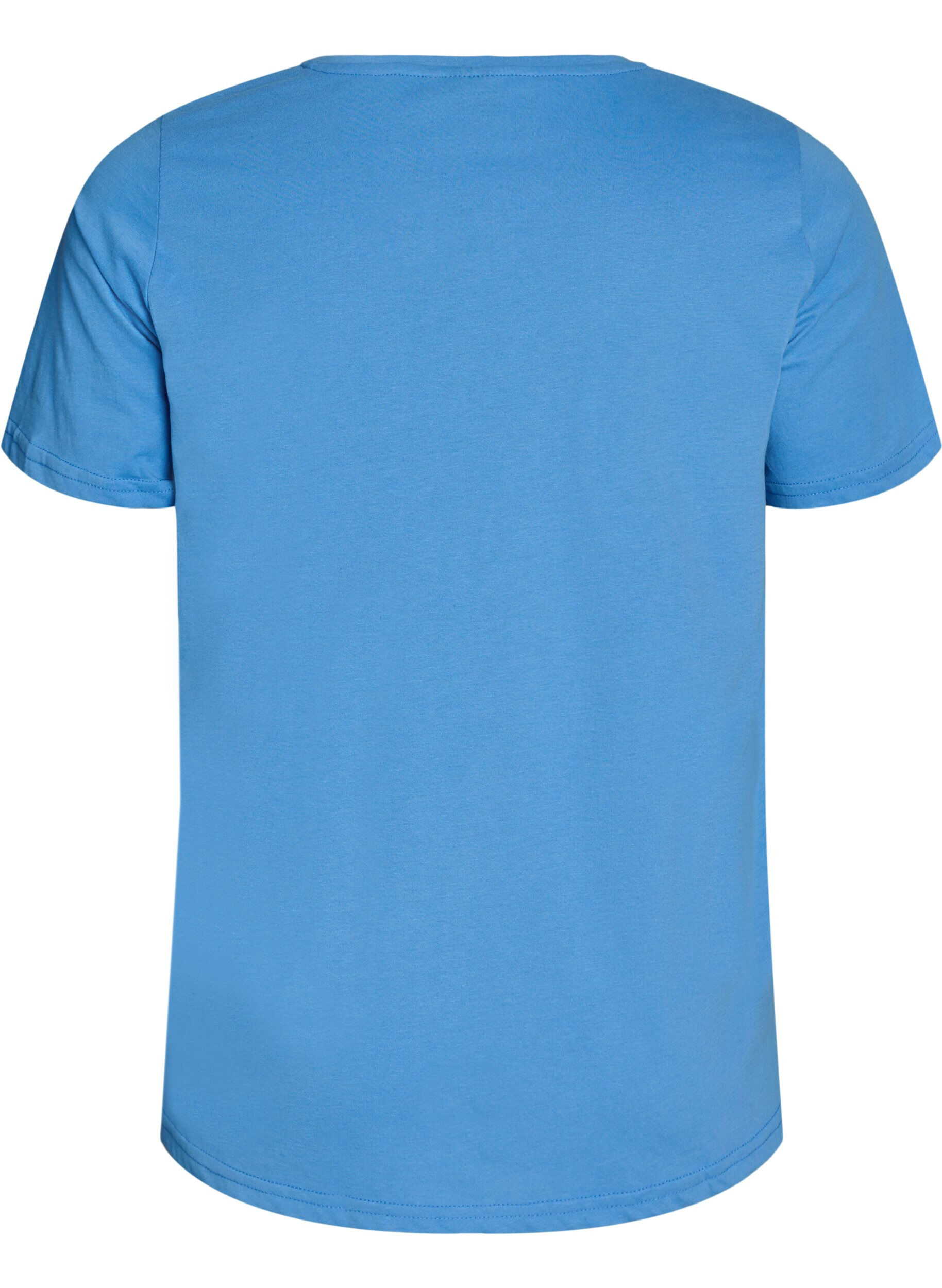 Zizzi T-Shirt mit Print, Blau, Packshot image number 1