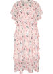Maxikleid mit R&uuml;schen-Volants und abnehmbarem Cape, Wei&szlig;, Packshot image number 0