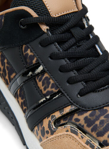 Weite Passform Sneakers mit Leopardendruck, Leopard Print, Packshot image number 3