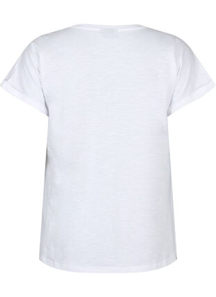 Bedrucktes T-Shirt aus Bio-Baumwolle, Bright White, Packshot image number 1