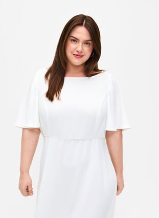 Party-Kleid mit Empire-Schnitt, Bright White, Model image number 2