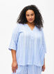 Gestreifte Bluse aus einer Leinen-Viskose-Mischung, Blau, Model image number 0