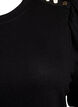 Bluse mit Knopfdetail und kurzen Puff&auml;rmeln, Schwarz, Packshot image number 2
