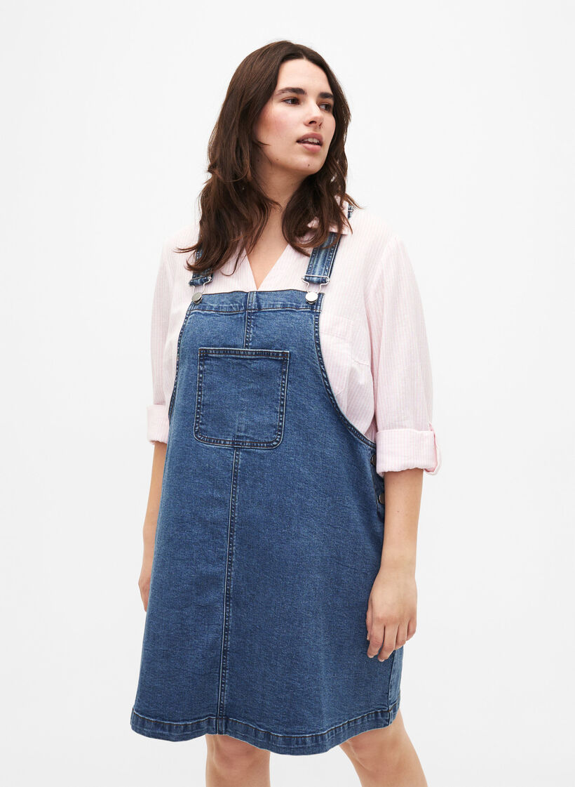 Hemdbluse mit Knopfverschluss aus Baumwoll-Leinen-Gemisch, Rosebloom White, Model image number 0