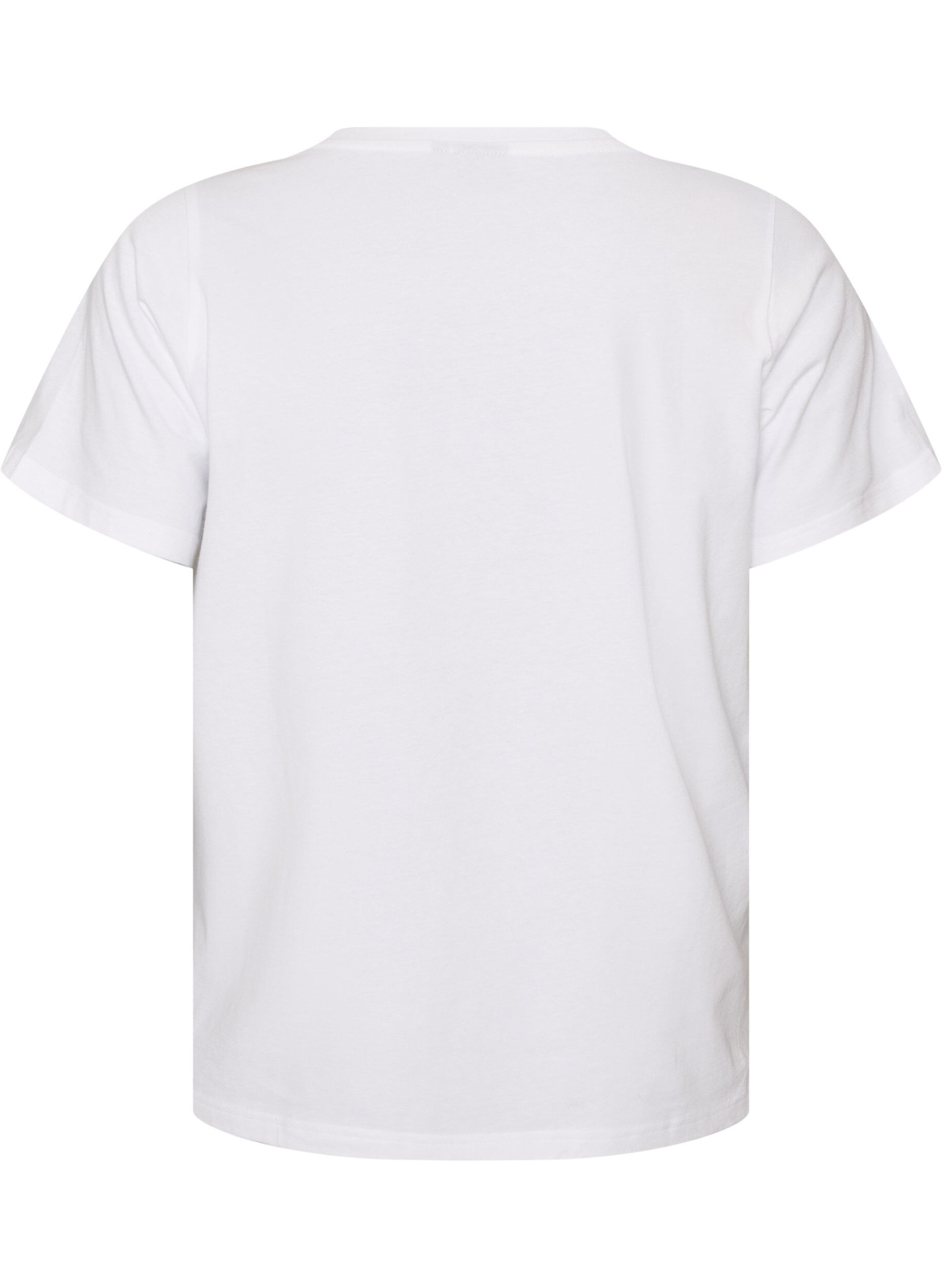 ZizziT-Shirt aus Bio-Baumwolle mit Teddyb&auml;r-Motiv, Wei&szlig;, Packshot image number 1