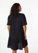 Kurz&auml;rmliges Kleid aus Baumwolle mit A-Linien-Schnitt, Schwarz, Model image number 2