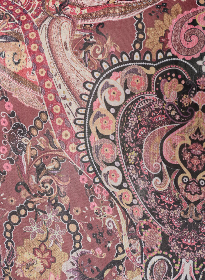 Tunika mit Paisleymuster und gesmokten &Auml;rmelb&uuml;ndchen, Rot, Packshot image number 2