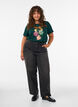 Weihnachts-T-Shirt aus Bio-Baumwolle, Gr&uuml;n, Model image number 1
