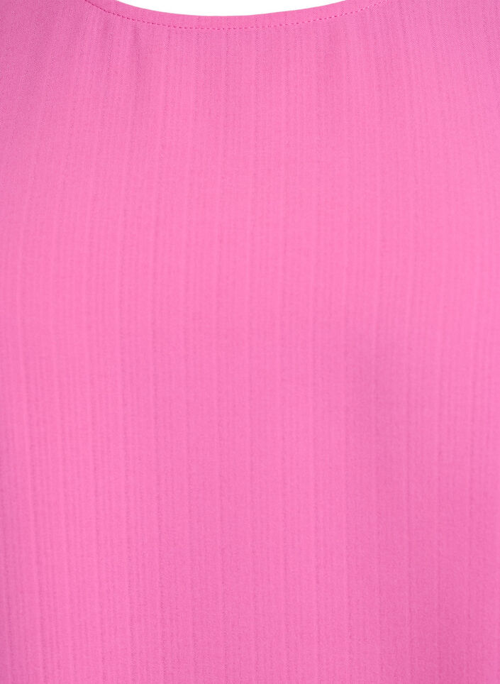 Kurzärmelige Bluse mit Rundhalsausschnitt, Pink, Packshot image number 2