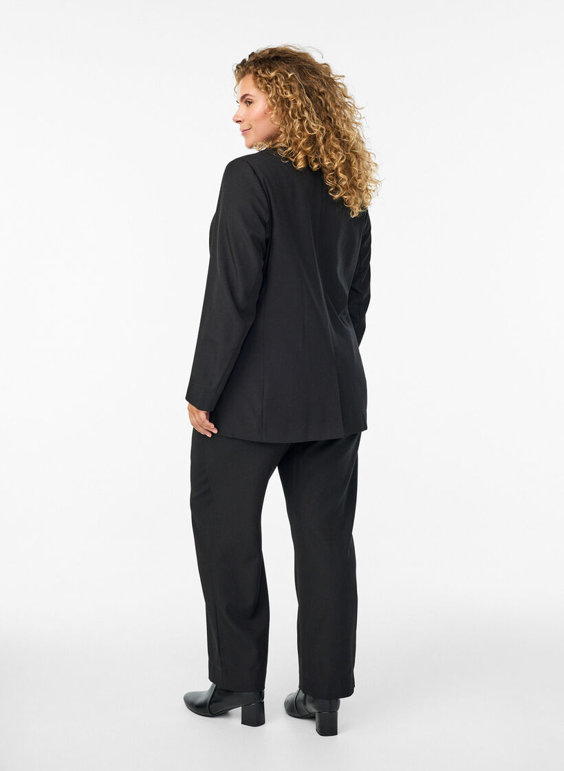 Lockere Hose mit Taschen, Schwarz, Model image number 1