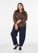 Strickjacke mit Punktmuster, Braun, Model image number 1