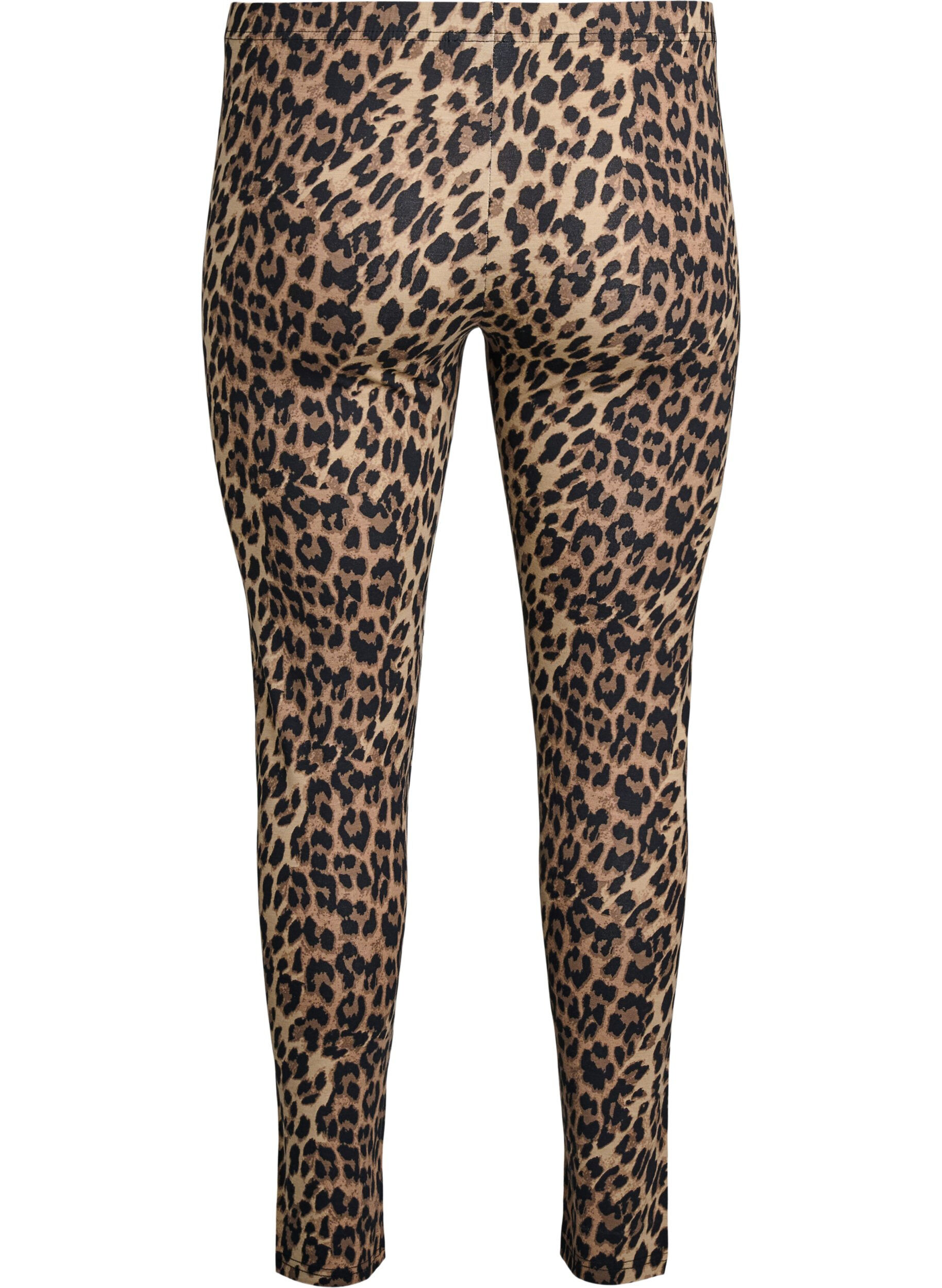 Zizzi Leggings aus Viskose mit Zebraprint, Braun, Packshot image number 1