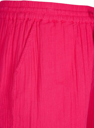 Kurze Hosen mit Taschen aus Baumwoll-Musselin, Bright Rose, Packshot image number 2