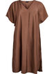 Kleid aus Viskose mit V-Ausschnitt, Braun, Packshot image number 0
