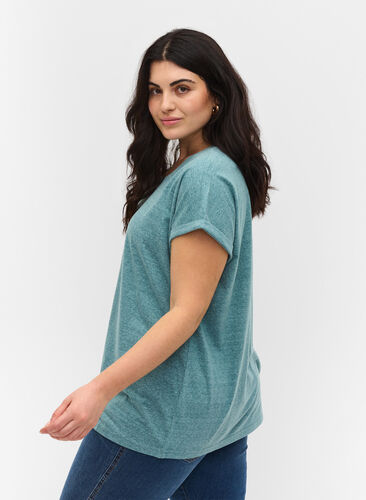Meliertes T-Shirt aus Baumwolle, Dragonfly Melange, Model image number 1