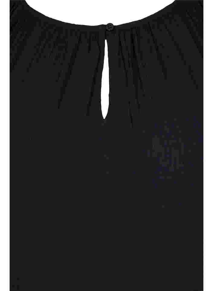 Tunika aus Viskose mit 3/4-Ärmeln, Black, Packshot image number 2