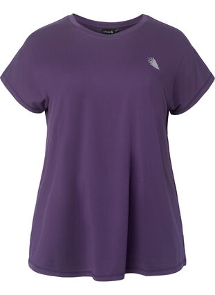 Kurzärmeliges Trainings-T-Shirt, Purple Plumeria, Packshot image number 0