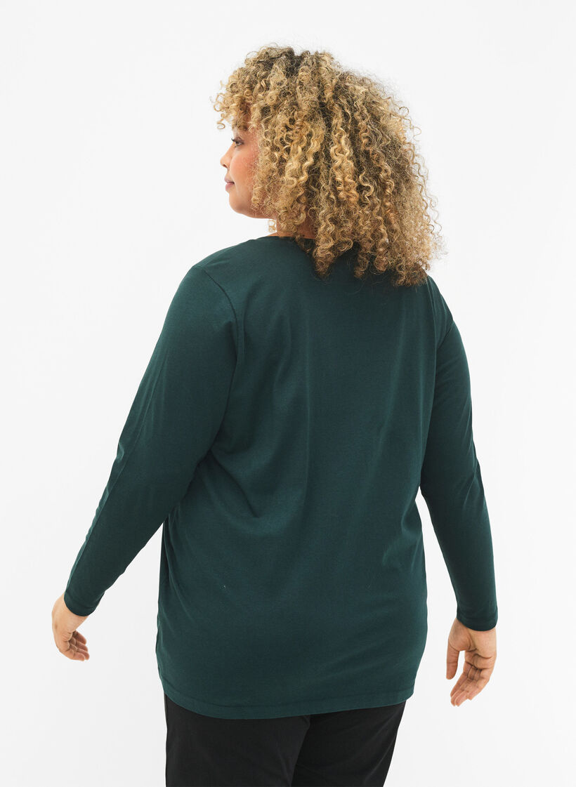 Nachthemd aus Baumwolle mit Text-Aufdruck, Scarab, Model image number 1