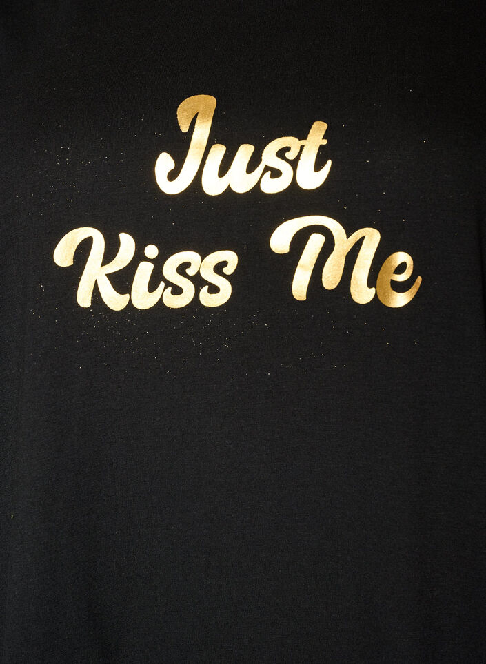 T-Shirt mit Print, Schwarz, Packshot image number 2