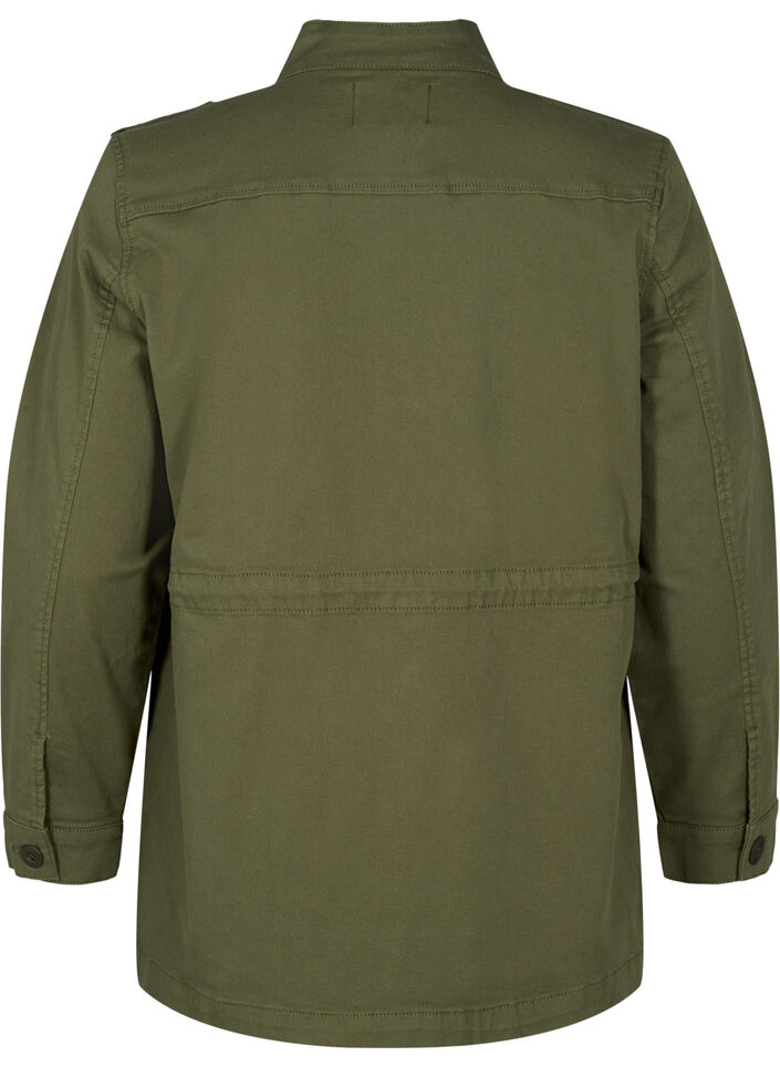 Jacke aus Canvas mit Taschen, Thyme, Packshot image number 1