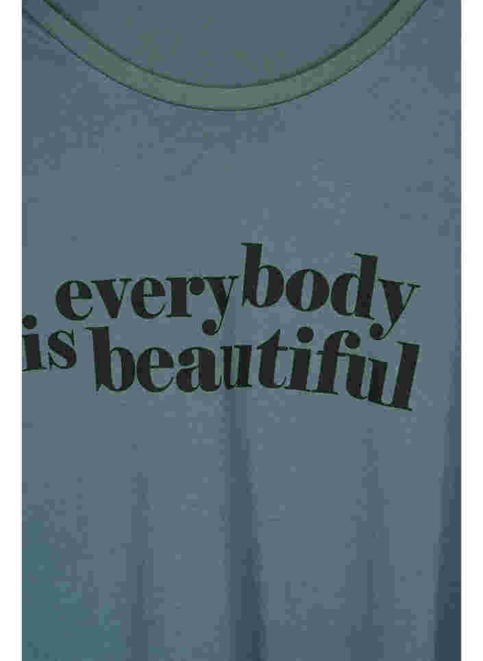 Kurzarm-Baumwollnachthemd mit Aufdruck, Balsam W. Everybody, Packshot image number 2