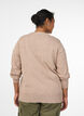 Strickjacke mit Rundhalsausschnitt und stoffbezogenen Kn&ouml;pfen, Beige, Model image number 2