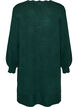 Gestricktes Minikleid mit gewelltem Saum und Schlitzen, Gr&uuml;n, Packshot image number 1
