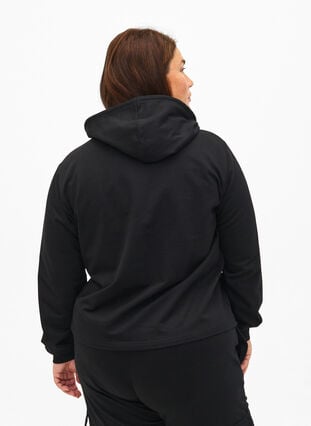 Sweatshirt-Hoodie, Black, Model image number 1