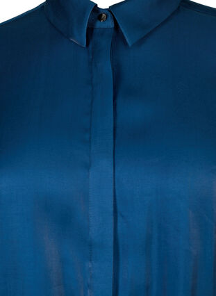 Viskose-Shirt mit Rüschen, Titan, Packshot image number 2