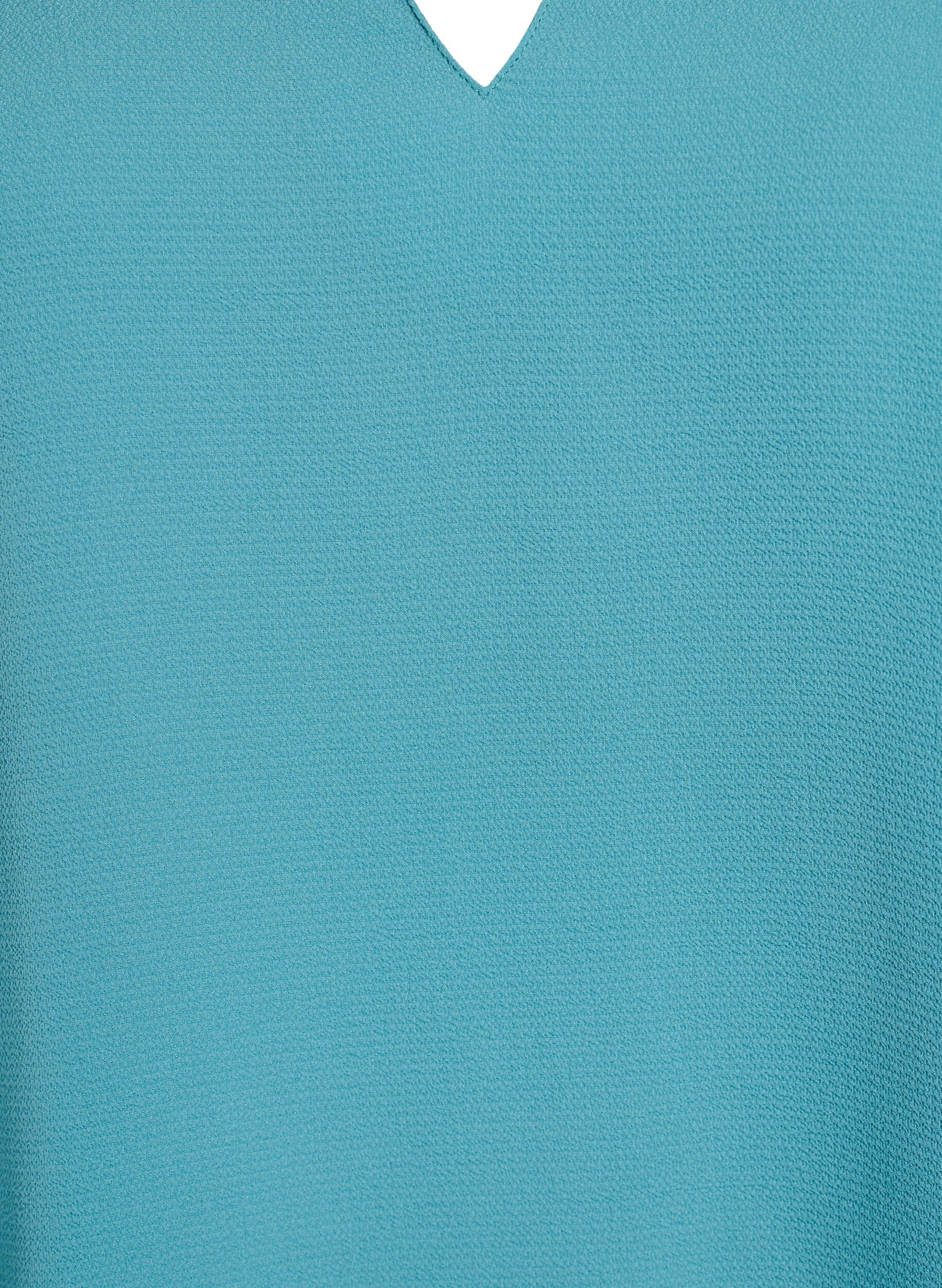 Zizzi Kurz&auml;rmlige Bluse mit V-Ausschnitt, Gr&uuml;n, Packshot image number 2