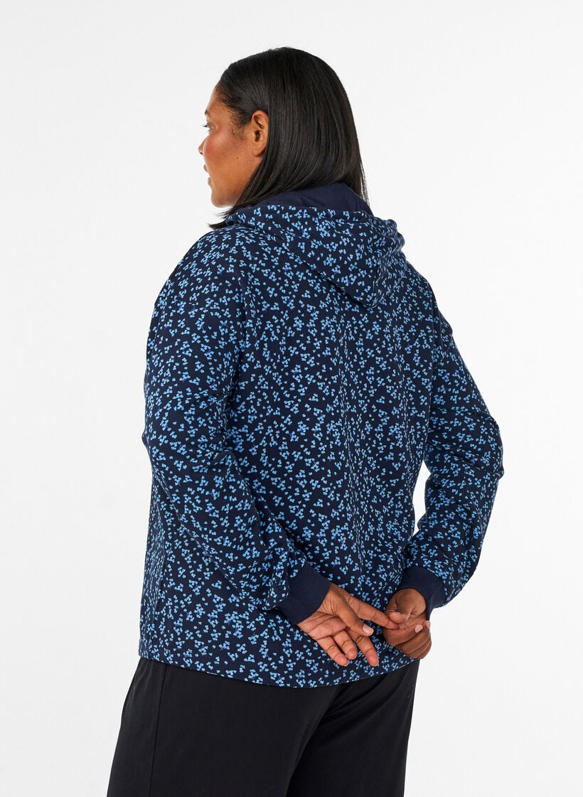 Hoodie mit All-over-Print, Blau, Model image number 2