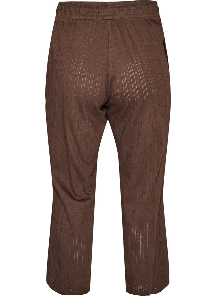 Pyjamahose aus Bio-Baumwolle mit Lochstickerei, Braun, Packshot image number 1