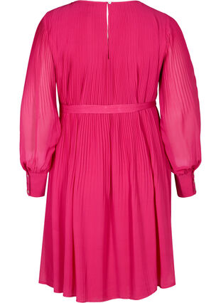 Langarm Kleid mit Plissee, Vivacious, Packshot image number 1