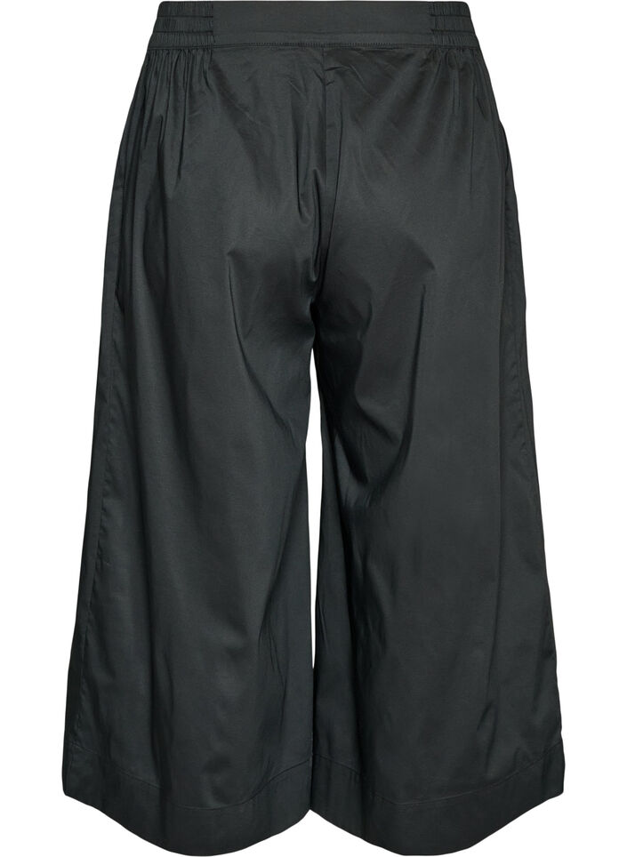 Culotte mit Gummizugbund und weiten Beinen, Schwarz, Packshot image number 1