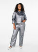 Silberbeschichtete Jeans mit hoher Taille, Gun Silver , Model image number 0