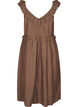 Ärmelloses Midikleid mit Rüschendetails, Braun, Packshot image number 1