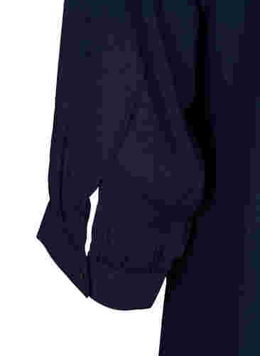 Viskosetunika mit 3/4-Ärmeln, Navy Blazer, Packshot image number 3