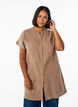 Lange Bluse aus Baumwollmusselin, Braun, Model image number 0