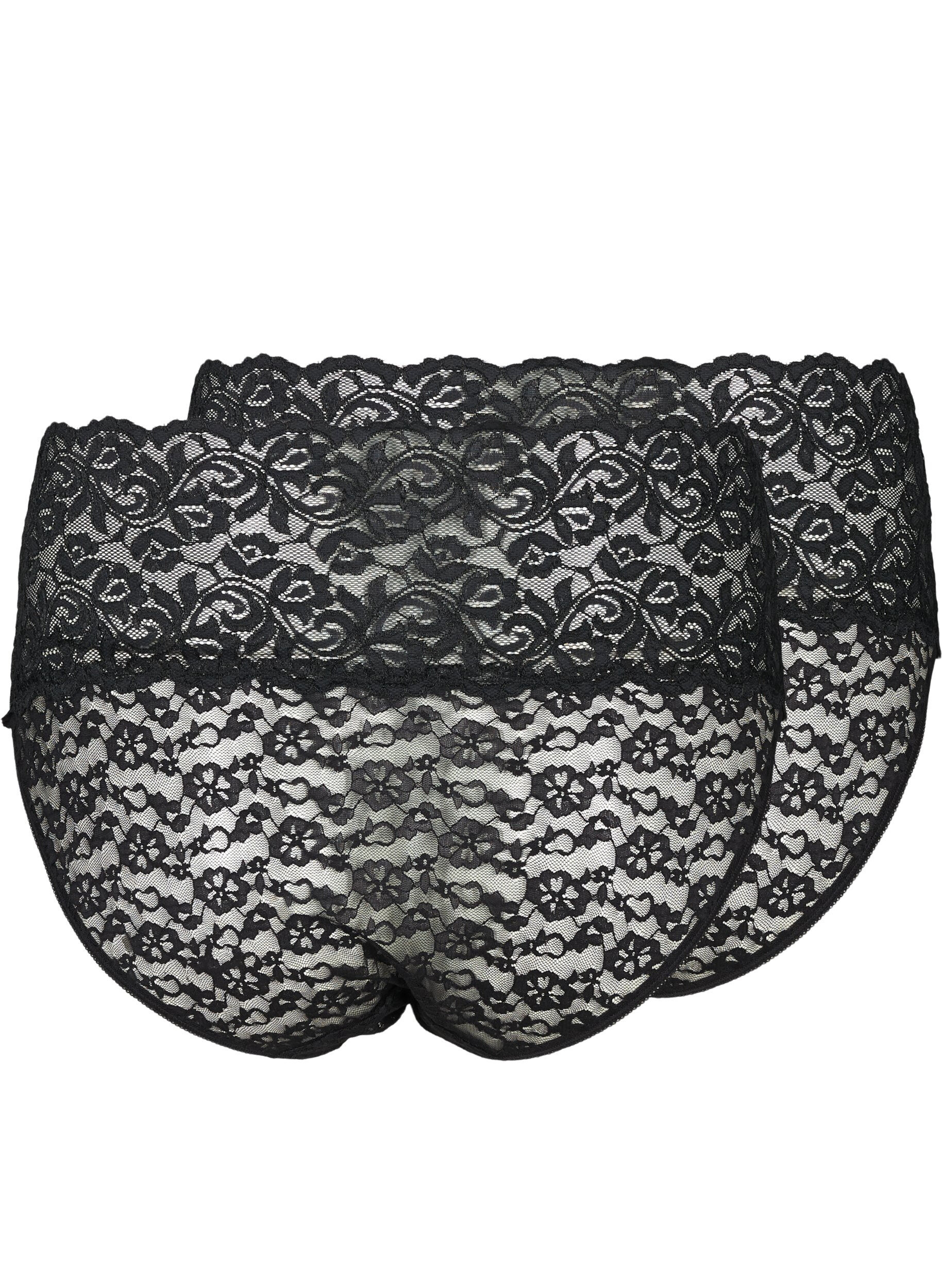 Zizzi 2er Pack Panties, Black, Packshot image number 1