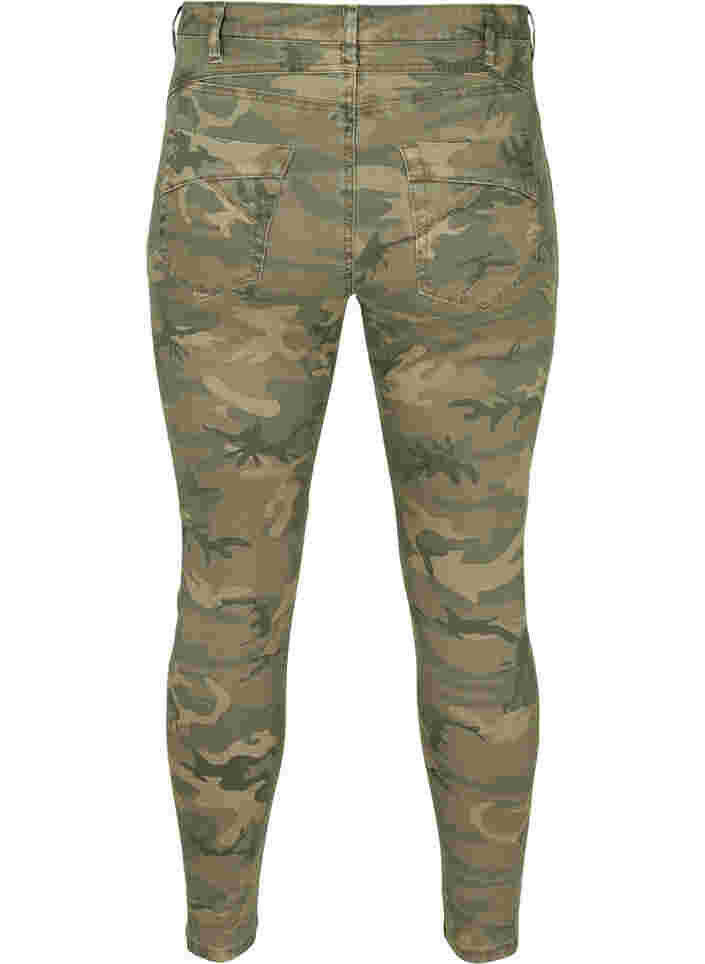 Enganliegende Hose mit Camouflageprint, Camouflage, Packshot image number 1