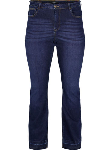 Ellen Bootcut-Jeans mit hoher Taille, Dark blue, Packshot image number 0
