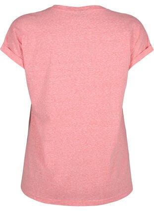 Melange T-Shirt mit kurzen Ärmeln, Living Coral Mel., Packshot image number 1