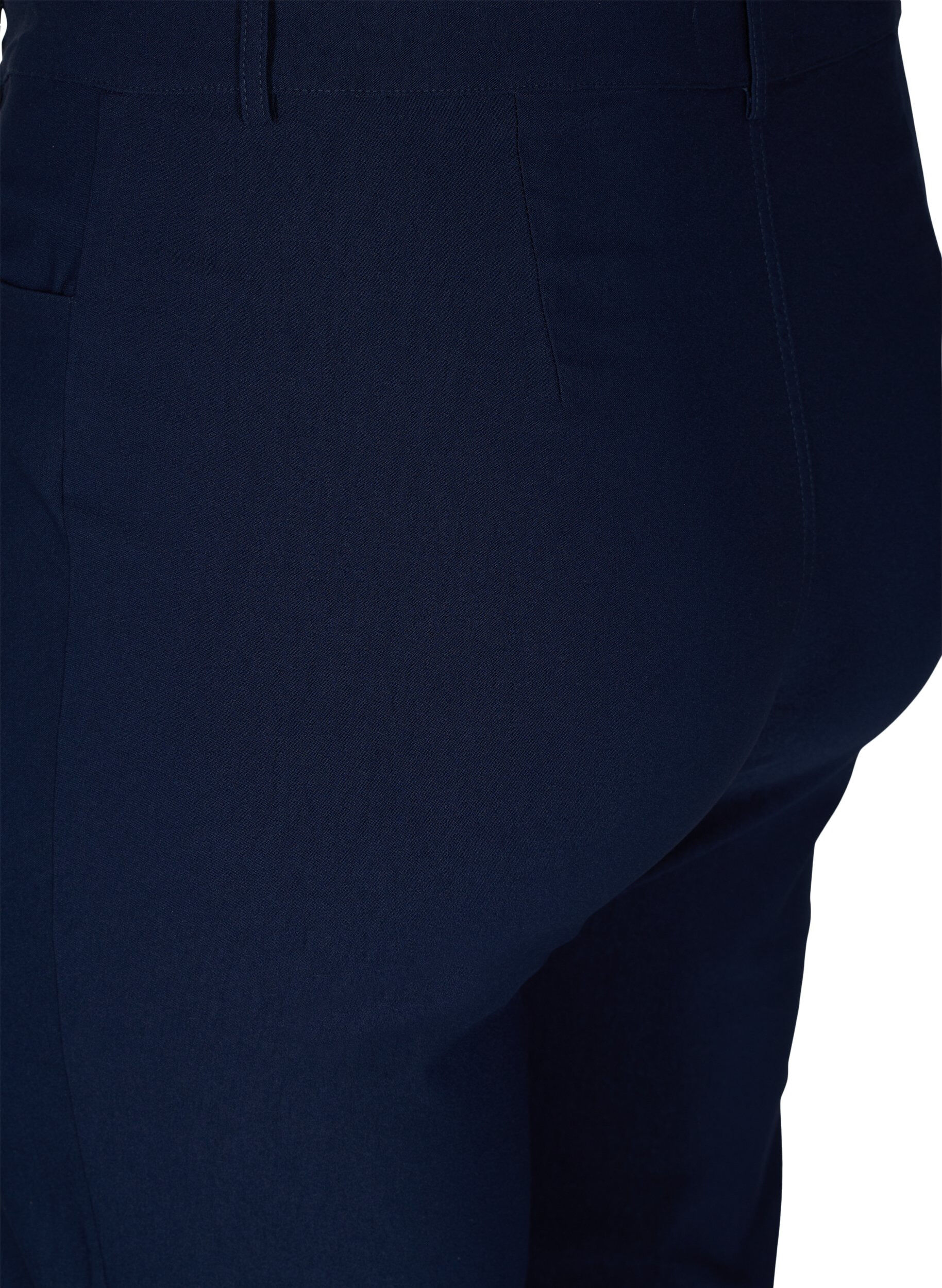 Zizzi Klassische Hose aus Viskosemischung, Blau, Packshot image number 3