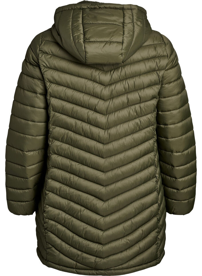 Leichte Jacke mit Taschen und abnehmbarer Kapuze, Gr&uuml;n, Packshot image number 1